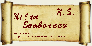 Milan Somborčev vizit kartica